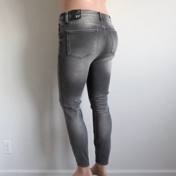 KUT from the KLOTH Jeans DISTRESSED Connie Fab Ab Ankle Skinny Plus Size 14 NWT - Picture 2 of 9